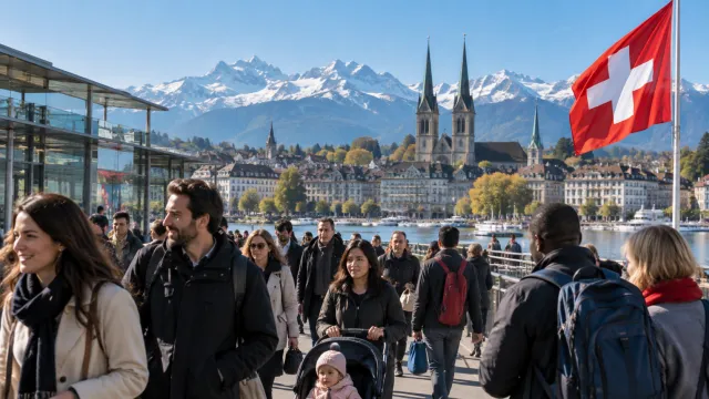 Población en Suiza: aumento importante en 2008
